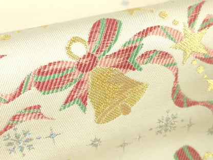 平和屋本店■極上　九寸名古屋帯　クリスマス　ベル　金銀糸　逸品　未使用　DZAA2899kh5 - 平和屋