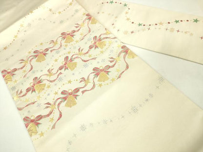 平和屋本店■極上　九寸名古屋帯　クリスマス　ベル　金銀糸　逸品　未使用　DZAA2899kh5 - 平和屋
