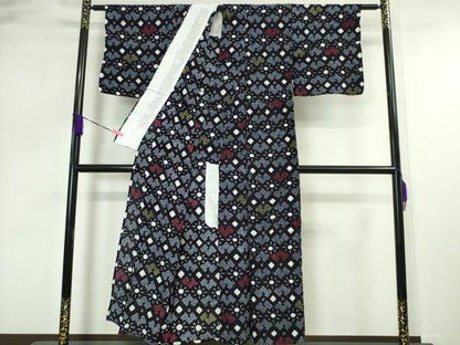 平和屋本店■極上　夏物　浴衣　有松鳴海絞り　花菱並べ　綿　逸品　DZAA2922kh5 - 平和屋