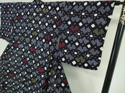 平和屋本店■極上　夏物　浴衣　有松鳴海絞り　花菱並べ　綿　逸品　DZAA2922kh5 - 平和屋