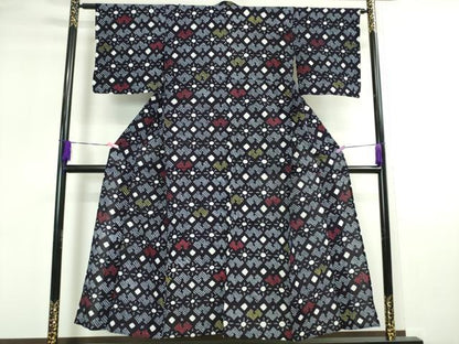 平和屋本店■極上　夏物　浴衣　有松鳴海絞り　花菱並べ　綿　逸品　DZAA2922kh5 - 平和屋