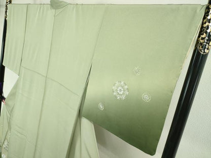 平和屋本店■極上 山口美術織物 皇室 伊勢神宮御用 西陣織 訪問着 総刺繍 正倉院花文 暈し染め 金銀糸 反端付き 逸品 未使用　DZAA2968kh5 - 平和屋