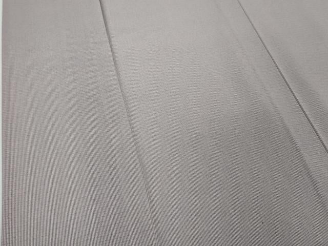 平和屋本店■極上　夏物　江戸小紋　絽縮緬　万筋　梅鼠色×薄柿色　反端付き　逸品　未使用　DZAA2989kh5 - 平和屋