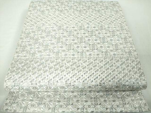 平和屋本店■極上　本場筑前博多織　大倉織物　誠之輔　八寸名古屋帯　琥珀織　切子　逸品　DZAA3020kh5 - 平和屋