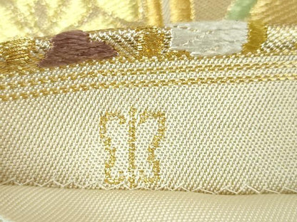 平和屋本店●極上　西陣　川島織物　六通柄　本袋帯　唐織　蜀江花文　金糸　逸品　DZAA3047kh5