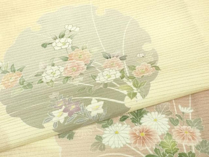 平和屋本店■極上　夏物　訪問着　絽　雪輪吉祥花文　暈し染め　反端付き　逸品　未使用　DZAA3069kh5 - 平和屋