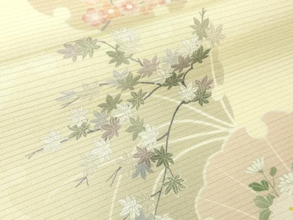 平和屋本店■極上　夏物　訪問着　絽　雪輪吉祥花文　暈し染め　反端付き　逸品　未使用　DZAA3069kh5 - 平和屋