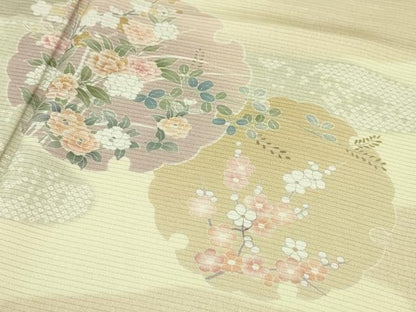 平和屋本店■極上　夏物　訪問着　絽　雪輪吉祥花文　暈し染め　反端付き　逸品　未使用　DZAA3069kh5 - 平和屋