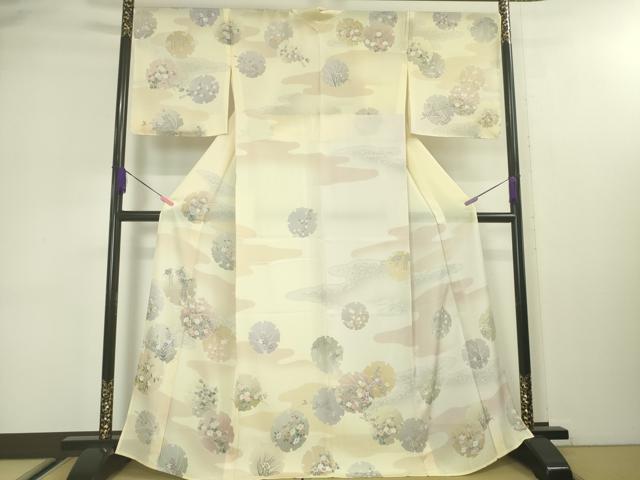 平和屋本店■極上　夏物　訪問着　絽　雪輪吉祥花文　暈し染め　反端付き　逸品　未使用　DZAA3069kh5 - 平和屋