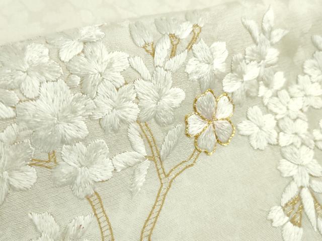 平和屋本店■極上　訪問着　駒刺繍　総刺繍　枝桜　暈し染め　金糸　逸品　DZAA3081kh5 - 平和屋