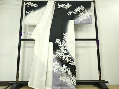 平和屋本店■極上　訪問着　駒刺繍　総刺繍　枝桜　暈し染め　金糸　逸品　DZAA3081kh5 - 平和屋