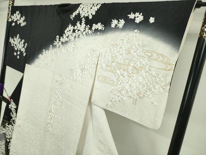 平和屋本店■極上　訪問着　駒刺繍　総刺繍　枝桜　暈し染め　金糸　逸品　DZAA3081kh5 - 平和屋