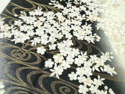 平和屋本店■極上　訪問着　駒刺繍　総刺繍　枝桜　暈し染め　金糸　逸品　DZAA3081kh5 - 平和屋