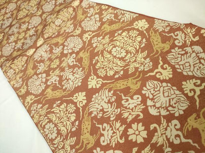 平和屋本店■最高級　人間国宝　北村武資　経錦　六通柄袋帯　遊鹿文　金糸　逸品　DZAA3121kh5 - 平和屋