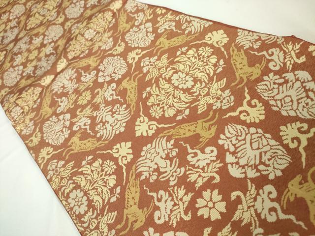 平和屋本店■最高級　人間国宝　北村武資　経錦　六通柄袋帯　遊鹿文　金糸　逸品　DZAA3121kh5 - 平和屋