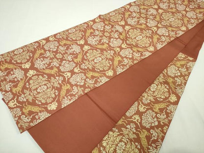 平和屋本店■最高級　人間国宝　北村武資　経錦　六通柄袋帯　遊鹿文　金糸　逸品　DZAA3121kh5 - 平和屋