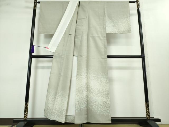 平和屋本店■極上　本塩沢　訪問着　単衣　草葉文　逸品　未使用　DZAA3144kh5 - 平和屋