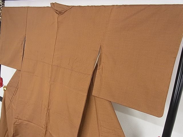 平和屋本店■希少　山下八百子　本場黄八丈　市松綾織　紬　正絹　逸品　DZAA3153kh5 - 平和屋