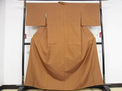 平和屋本店■希少　山下八百子　本場黄八丈　市松綾織　紬　正絹　逸品　DZAA3153kh5 - 平和屋