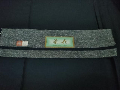 平和屋本店■極上　男性　西陣　鳥居良　茶喜謹製　お召　留紺色　証紙付き　逸品　未使用　DZAA3193kh5 - 平和屋
