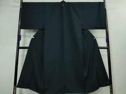 平和屋本店■極上　男性　西陣　鳥居良　茶喜謹製　お召　留紺色　証紙付き　逸品　未使用　DZAA3193kh5 - 平和屋