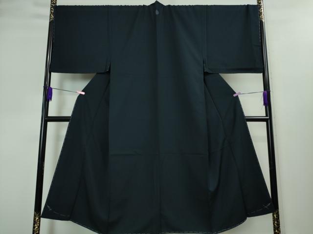 平和屋本店■極上　男性　西陣　鳥居良　茶喜謹製　お召　留紺色　証紙付き　逸品　未使用　DZAA3193kh5 - 平和屋