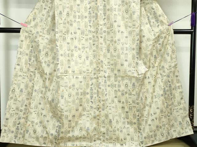 平和屋本店●極上　本場大島紬　十八算　12マルキ　紬仙庵　彩泥　永長洋一作　言葉あそび　証紙付き　逸品　未使用　DZAA3195kh5