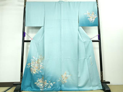 平和屋本店■極上　 金彩友禅　卓越技能者・名工・和田光正　訪問着　光正高蒔絵　秋草文　暈し染め　金銀彩　逸品　DZAA3198kh5 - 平和屋