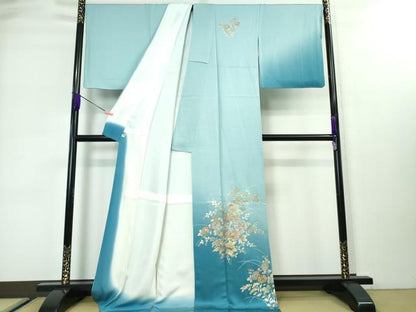 平和屋本店■極上　 金彩友禅　卓越技能者・名工・和田光正　訪問着　光正高蒔絵　秋草文　暈し染め　金銀彩　逸品　DZAA3198kh5 - 平和屋