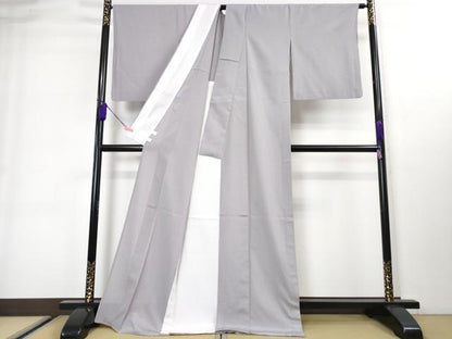 平和屋本店■極上　本塩沢　やまだ織　単衣　大津カツ子作　藤色　鈴乃屋扱い　証紙付き　逸品　DZAA3203kh5 - 平和屋