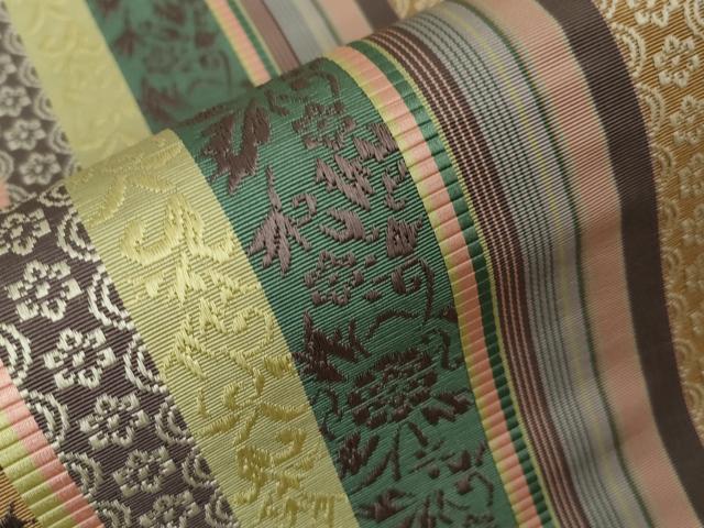 平和屋本店■極上 本場筑前博多織 草木染 手織工房 染匠:小森久 徳田義成 八寸名古屋帯 如水間道 共箱・証紙・たとう紙付 逸品 DZAA3207kh5 - 平和屋