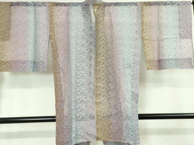 平和屋本店■極上　オーガンジー　道中着　スリーシーズン　春夏秋　塵除け　ロング丈　輪重ね　暈し染め　逸品　未使用　DZAA3273kh5 - 平和屋