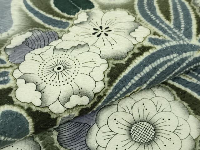 平和屋本店■希少　藤娘きぬたや　袋帯　辻ヶ花　銀通し地　落款有り　逸品　未使用　DZAA3326kh5