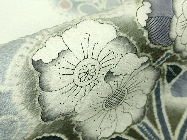 平和屋本店■希少　藤娘きぬたや　袋帯　辻ヶ花　銀通し地　落款有り　逸品　未使用　DZAA3326kh5