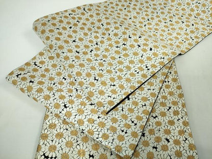 平和屋本店■極上　西陣　河合美術織物謹製　六通柄袋帯　唐織　菊尽くし　金糸　逸品　DZAA3330kh5