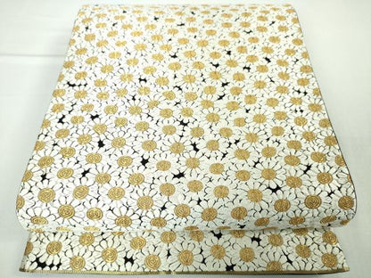 平和屋本店■極上　西陣　河合美術織物謹製　六通柄袋帯　唐織　菊尽くし　金糸　逸品　DZAA3330kh5