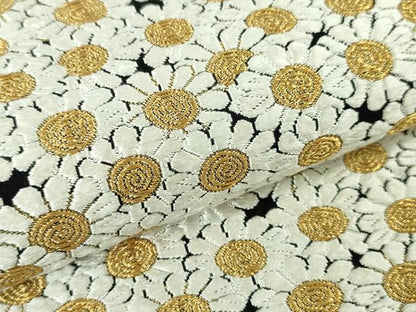 平和屋本店■極上　西陣　河合美術織物謹製　六通柄袋帯　唐織　菊尽くし　金糸　逸品　DZAA3330kh5