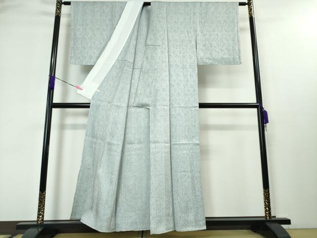 平和屋本店■極上　名門　藤娘きぬたや・総絞り　杢目絞り　小紋　単衣　証紙付き　逸品　DZAA3348kh5