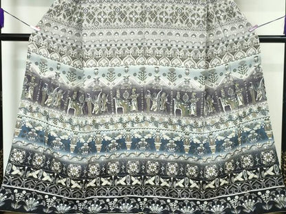 平和屋本店■極上　中国三大刺繍 スワトウ刺繍 汕頭刺繍 総刺繍　訪問着　古代人物壁画文様　暈し染め　金糸　金通し地　逸品　DZAA3356kh5