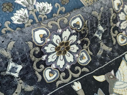 平和屋本店■極上　中国三大刺繍 スワトウ刺繍 汕頭刺繍 総刺繍　訪問着　古代人物壁画文様　暈し染め　金糸　金通し地　逸品　DZAA3356kh5