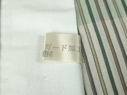 平和屋本店■極上　東郷織物謹製　本場大島紬　長襦袢　単衣　配色デザイン・織:飯田はつみ　彩伸苑　証紙付き　逸品　未使用　DZAA3363kh5