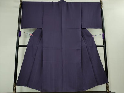平和屋本店▽極上 男性 山口静樹 山口美術織物 御衣 岡重コレクション 上代玉紬 単衣 唐草間道 桑の実色 逸品 未使用 DZAA3370kh5