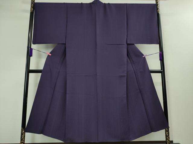 平和屋本店▽極上 男性 山口静樹 山口美術織物 御衣 岡重コレクション 上代玉紬 単衣 唐草間道 桑の実色 逸品 未使用 DZAA3370kh5