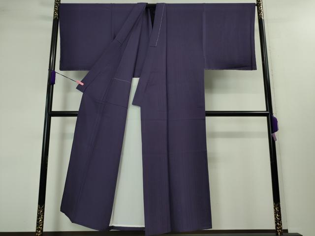 平和屋本店▽極上 男性 山口静樹 山口美術織物 御衣 岡重コレクション 上代玉紬 単衣 唐草間道 桑の実色 逸品 未使用 DZAA3370kh5