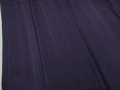 平和屋本店▽極上 男性 山口静樹 山口美術織物 御衣 岡重コレクション 上代玉紬 単衣 唐草間道 桑の実色 逸品 未使用 DZAA3370kh5