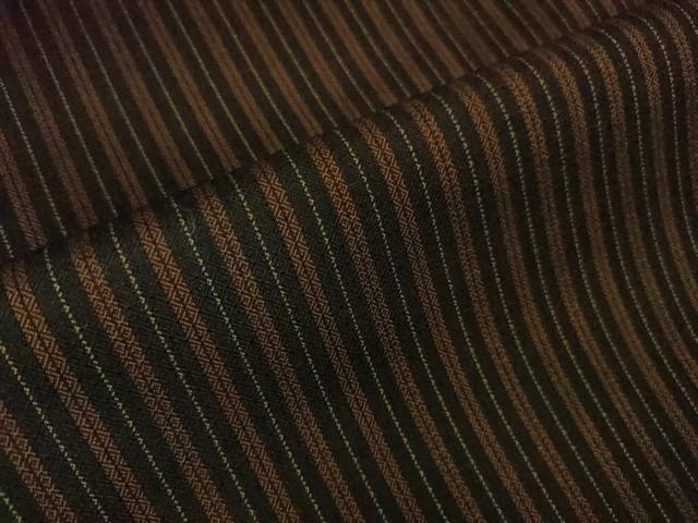 平和屋本店●極上　男性　本場黄八丈　黒八丈　まるまなこ　紬　逸品　DZAA3371kh6