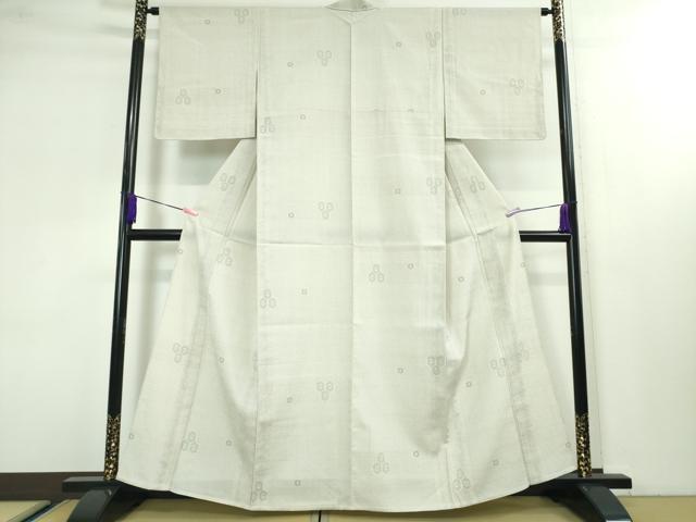 平和屋本店▽極上 白鷹お召 単衣 反端付き 逸品 未使用 DZAA3379kh5