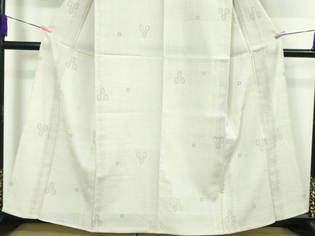 平和屋本店▽極上 白鷹お召 単衣 反端付き 逸品 未使用 DZAA3379kh5