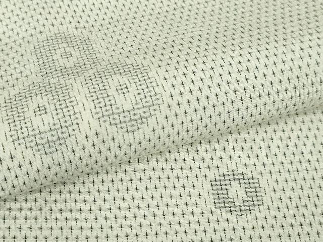 平和屋本店▽極上 白鷹お召 単衣 反端付き 逸品 未使用 DZAA3379kh5