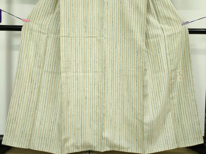 平和屋本店■極上　染司よしおか　五代目　吉岡幸雄　紬　縞　逸品　未使用　DZAA3384kh5